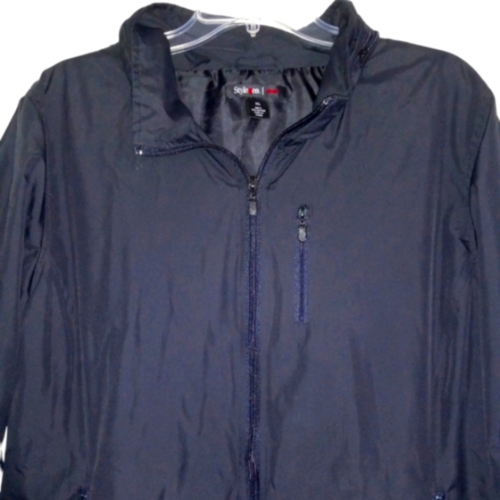 Style & Co women's black windbreaker jacket size XL